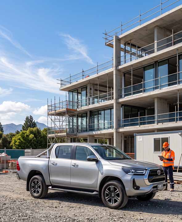Branded company ute used to illustrate New Zealand's new motor vehicle FBT categories from 2027